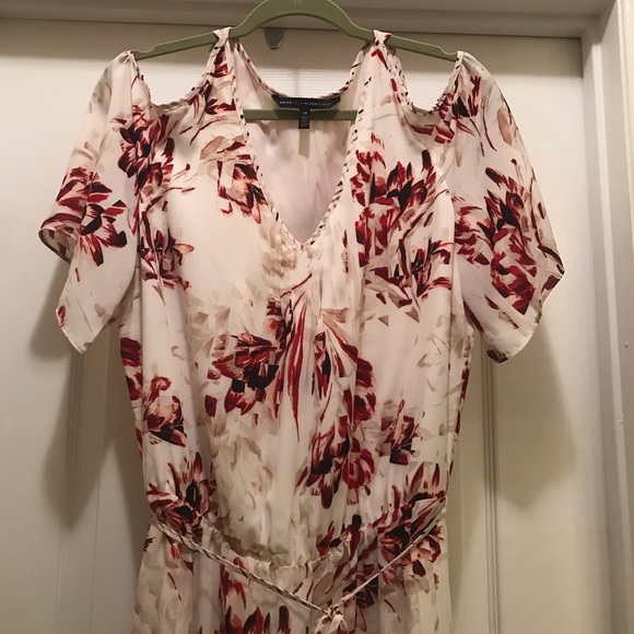 WHBM Cold Shoulder Blouson dress size 10 - Picture 3 of 7